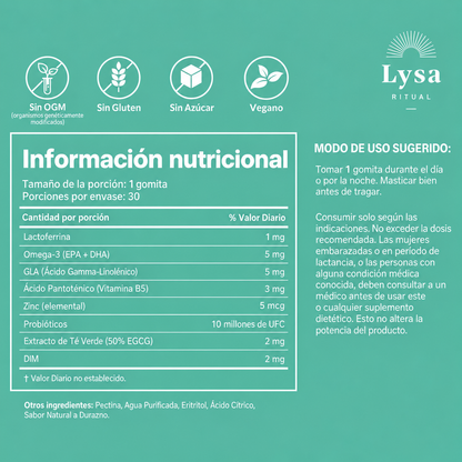 Gomitas Lysa para el acné